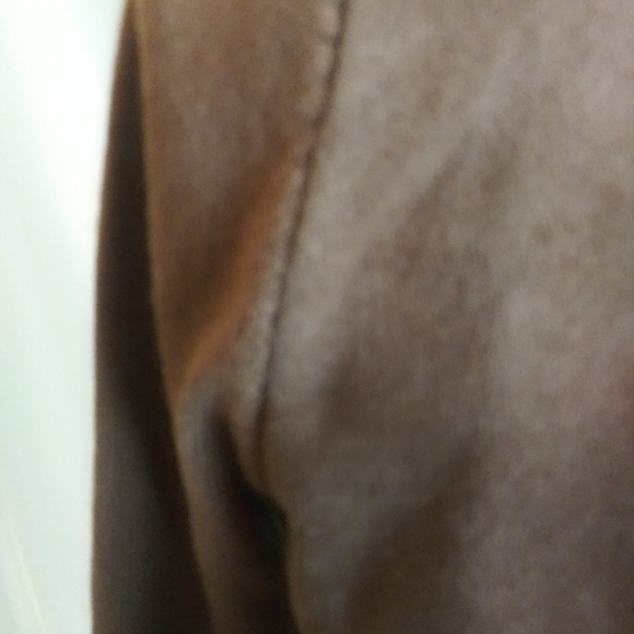 INC tan fringed faux suede wrap jacket size XS - Picture 4 of 6